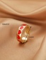 Fashion Blue Love Dripping Open Ring