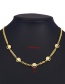 Fashion Golden Copper Inlaid Zircon Smiley Face Necklace