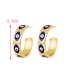 Fashion White Copper Dripping Eyes Earrings