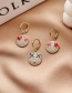Fashion Five-pointed Star Copper Inlaid Zircon Smiley Earrings