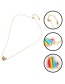 Fashion Color Rainbow Love Pendant Necklace