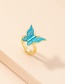 Fashion Pink Gem Diamond Butterfly Ring