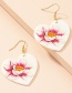 Fashion Flowers Love Print Earrings