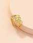 Fashion The Letter B Geometric Hollow Letter Ring