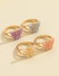 Fashion Main Picture Four-piece Colorful Butterfly Ring