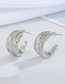 Fashion Silver Color Cobra C-shaped Earrings Metal