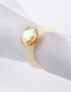 Fashion White Resin Gemstone Ring