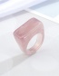 Fashion Blue Pink 2 Irregular Geometry Resin Ring