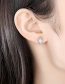 Fashion White Gold Little Penguin Opal Stud Earrings