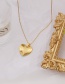 Fashion Gold Color Irregular Geometric Heart Necklace