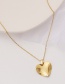 Fashion Gold Color Irregular Geometric Heart Necklace