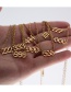 Fashion A Set Of Gold (111-999/ 9 Pieces) Titanium Steel Digital Chain Anklet