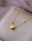 Fashion Gold Color Round Bead Titanium Steel Love Necklace