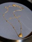 Fashion Gold Color Round Bead Titanium Steel Love Necklace