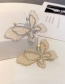 Fashion Gold Color Rhinestone Pearl Butterfly Hairpin