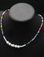 Fashion Color Stitched Pearl Necklace