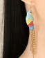 Fashion Blue Tassel Bird Earrings