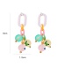 Fashion Colorful With Butterflies Bubble Gum Ball Stud Earrings