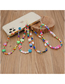 Fashion Qt-k210039i Color Matching Letter Flower Mobile Phone Chain