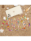 Fashion Qt-k210067a Letter Flower Beaded Mobile Phone Chain