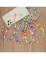Fashion Qt-k210120c Butterfly Smiley Beaded Phone Chain