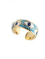 Fashion Cr00356dx4 Blue Copper-plated Dripping Eye Ring