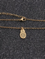 Fashion Ssn0148qz Rigid Color Titanium Steel Hollow Pineapple Necklace