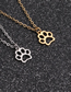 Fashion Ssn0147qz Rigid Color Titanium Steel Animal Dog Paw Necklace