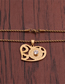 Fashion 60cm Golden Twist Chain Titanium Steel Twist Necklace