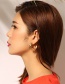 Fashion  Metal Multilayer Semicircular Earrings