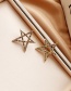 Fashion Gold Color Copper Inlaid Zircon Five-pointed Star Stud Earrings