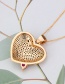 Fashion Gold-plated Black Zirconium Gold-plated Zirconium Heart Necklace