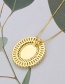 Fashion Platinum Plated Oval Virgin Necklace With Gold Plated And Diamonds