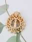 Fashion Gilded Zircon Gold-plated Diamond Hollow Round Virgin Necklace