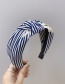 Fashion Blue Knotted Printed Striped Headband