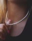 Fashion 8mm Silver Color 20cm Copper Micro Diamond Zircon Single Row Chain Necklace