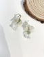 Fashion Beige Mesh Flower Earrings