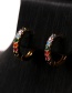 Fashion Er0647-b Colorful Diamond Earrings