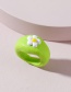 Fashion Green Clay Flower Ring
