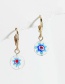 Fashion A2076-4 Printed Round Earrings