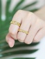 Fashion B Glossy Chain Lotus Joint Open Ring