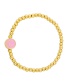 Fashion Pink Gold Plated Beaded Smiley Bracelet
