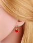 Fashion Red Dripping Apple Earrings