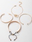 Fashion 14477 4-piece Geometric Cross Circle Bracelet