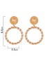 Fashion 9130 Threaded Circle Earrings