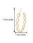 Fashion Gold Color C-shaped Chain Earrings