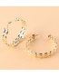 Fashion Gold Color Geometric Circular Hollow Earrings
