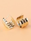 Fashion Gold Color C-shaped Wide Earrings