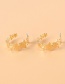 Fashion Gold Color Geometric Star Earrings
