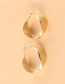 Fashion Gold Color Geometric Cross Line Earrings